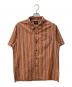 HUF（ハフ）の古着「シルク混ストライプオープンカラーシャツ」｜ブラウン