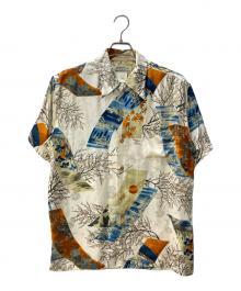 MAKANA LEI（マカナレイ）の古着「和柄シルクシャツ」｜ベージュ