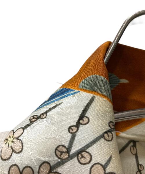 MAKANA LEI（マカナレイ）MAKANA LEI (マカナレイ) 和柄シルクシャツ ベージュ サイズ:Lの古着・服飾アイテム