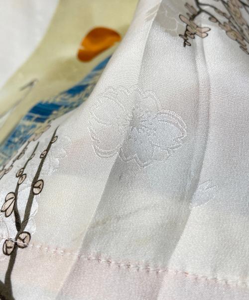 MAKANA LEI（マカナレイ）MAKANA LEI (マカナレイ) 和柄シルクシャツ ベージュ サイズ:Lの古着・服飾アイテム