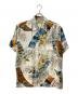 MAKANA LEI（マカナレイ）の古着「和柄シルクシャツ」｜ベージュ