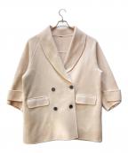 Mila Owenミラオーウェン）の古着「接結ハーフ丈Aラインコート」｜ピンク