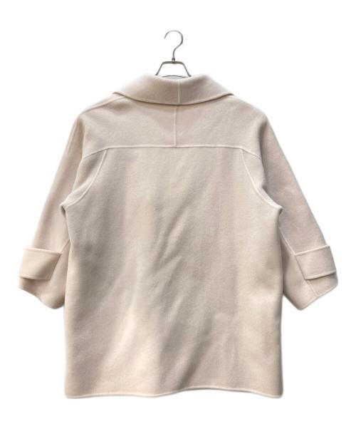 Mila Owen（ミラオーウェン）Mila Owen (ミラオーウェン) 接結ハーフ丈Aラインコート ピンク サイズ:Freeの古着・服飾アイテム