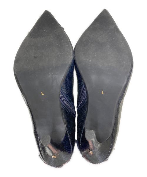 YELLO（イエロ）YELLO (イエロー) ロングブーツ ネイビー サイズ:Lの古着・服飾アイテム