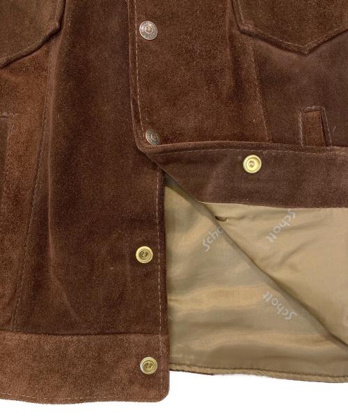 Schott（ショット）Schott (ショット) 3rdスウェードトラッカージャケット ブラウン サイズ:	SIZE 40の古着・服飾アイテム