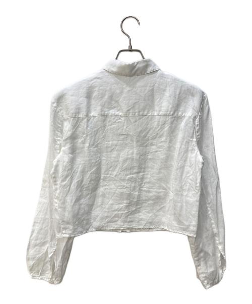 theory（セオリー）theory (セオリー) ショート丈リネンシャツ ホワイト サイズ:Ｐの古着・服飾アイテム
