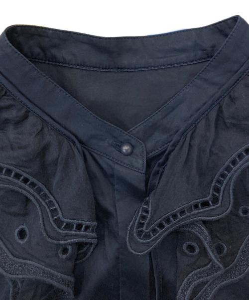 ANAYI（アナイ）ANAYI (アナイ) フリルブラウス ネイビー サイズ:36の古着・服飾アイテム