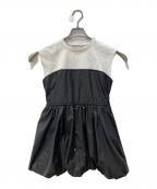 CELFORDセルフォード）の古着「ドロストペプラムデザインカットソー」｜ホワイト×ブラック