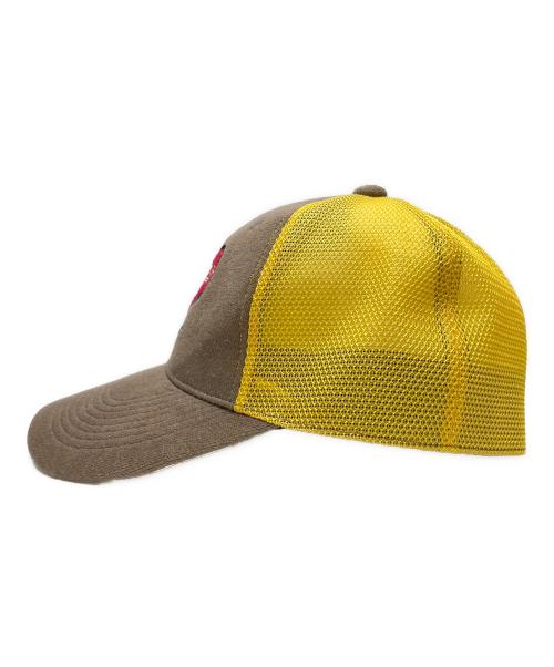 stussy（ステューシー）stussy (ステューシー) TAR (ティーエーアール) メッシュキャップ イエロー×ブラウン サイズ:Mの古着・服飾アイテム