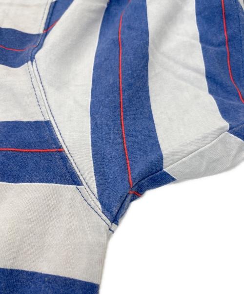 THE BLACK EYE PATCH（ブラックアイパッチ）THE BLACK EYE PATCH (ブラックアイパッチ) ボーダーTシャツ ブルー×グレー サイズ:XLの古着・服飾アイテム