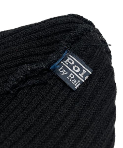 POLO RALPH LAUREN（ポロ・ラルフローレン）POLO RALPH LAUREN (ポロ・ラルフローレン) ニット帽 ブラックの古着・服飾アイテム
