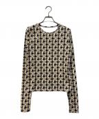 MAISON SPECIALメゾンスペシャル）の古着「Hound Tooth Tops」｜ベージュ