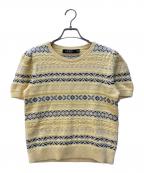 LAUREN RALPH LAURENローレンラルフローレン）の古着「半袖ニット」｜イエロー