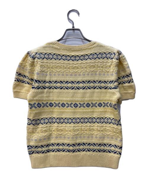 LAUREN RALPH LAUREN（ローレンラルフローレン）LAUREN RALPH LAUREN (ローレンラルフローレン) 半袖ニット イエロー サイズ:Mの古着・服飾アイテム