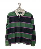 stussyステューシー）の古着「ラガーシャツ」｜ブラック×グリーン