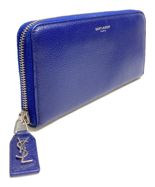 Saint Laurent Paris（サンローランパリ）Saint Laurent Paris (サンローランパリ) 長財布 ブルーの古着・服飾アイテム
