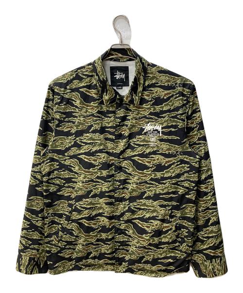 stussy（ステューシー）stussy (ステューシー) タイガーカモコーチジャケット カーキ サイズ:XLの古着・服飾アイテム