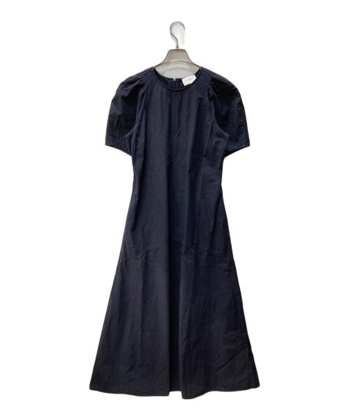 UNITED ARROWS TOKYO（ユナイテッドアローズトウキョウ）UNITED ARROWS TOKYO (ユナイテッドアローズトウキョウ) パフスリーブ ロングワンピース ネイビー サイズ:38の古着・服飾アイテム