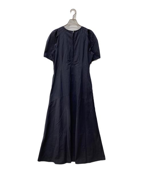 UNITED ARROWS TOKYO（ユナイテッドアローズトウキョウ）UNITED ARROWS TOKYO (ユナイテッドアローズトウキョウ) パフスリーブ ロングワンピース ネイビー サイズ:38の古着・服飾アイテム