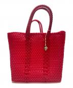 OJO DE MEXオホデメックス）の古着「チャーム付カゴバッグ」｜レッド