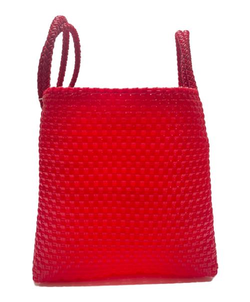 OJO DE MEX（オホデメックス）OJO DE MEX (オホデメックス) チャーム付カゴバッグ レッドの古着・服飾アイテム