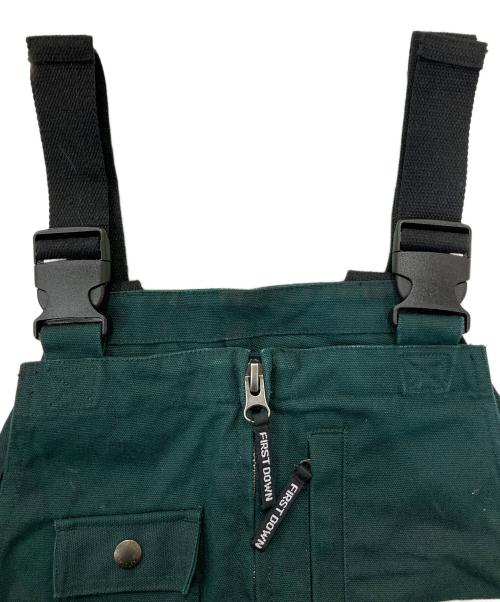FIRST DOWN（ファーストダウン）FIRST DOWN (ファーストダウン) オーバーオール グリーン サイズ:Mediumの古着・服飾アイテム