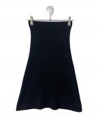 AP STUDIOエーピーストゥディオ）の古着「カシミヤ混リブニットケープ」｜ブラック