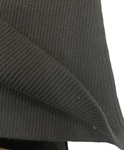 AP STUDIO（エーピーストゥディオ）AP STUDIO (エーピーストゥディオ) カシミヤ混リブニットケープ ブラックの古着・服飾アイテム