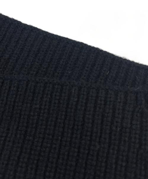 AP STUDIO（エーピーストゥディオ）AP STUDIO (エーピーストゥディオ) カシミヤ混リブニットケープ ブラックの古着・服飾アイテム