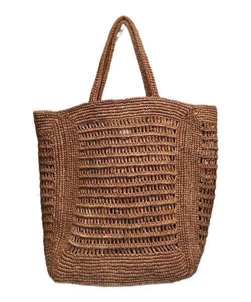 MAISON N.H PARIS（メゾン・エヌ・アッシュ・パリ）MAISON N.H PARIS (メゾン・エヌ・アッシュ・パリ) ラフィアカゴバッグ SUCRE BRUNの古着・服飾アイテム