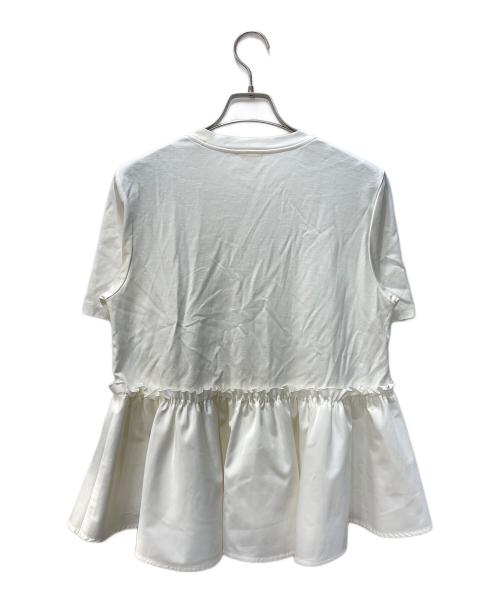 BALLSEY（ボールジィ）BALLSEY (ボールジィ) ジャージコンビ ペプラムプルオーバー ホワイト サイズ:36の古着・服飾アイテム