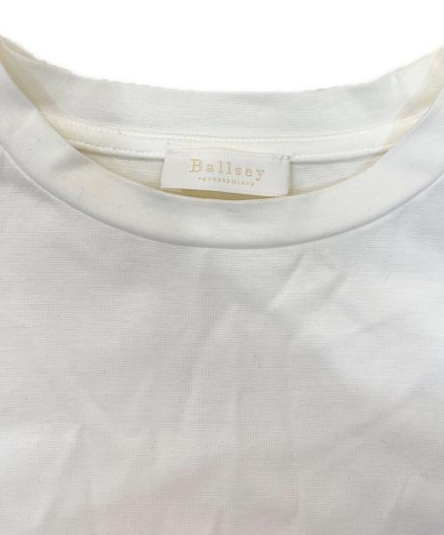 BALLSEY（ボールジィ）BALLSEY (ボールジィ) ジャージコンビ ペプラムプルオーバー ホワイト サイズ:36の古着・服飾アイテム