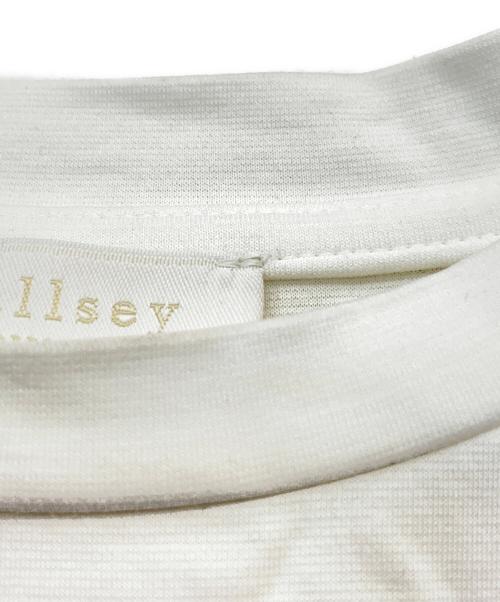 BALLSEY（ボールジィ）BALLSEY (ボールジィ) ジャージコンビ ペプラムプルオーバー ホワイト サイズ:36の古着・服飾アイテム
