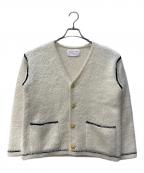 MACPHEEマカフィー）の古着「ムートンVネックカーディガン」｜ホワイト