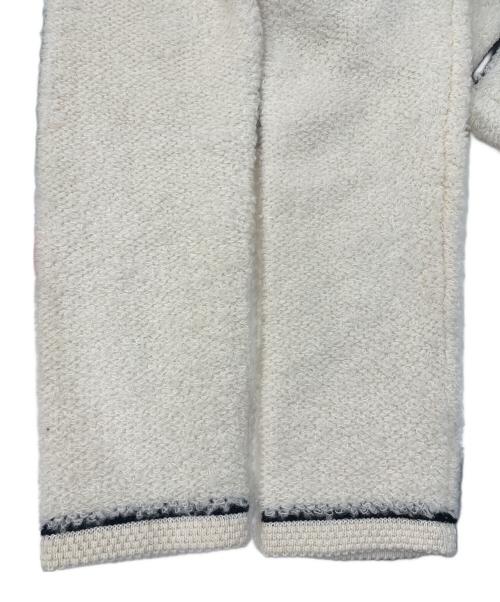 MACPHEE（マカフィー）MACPHEE (マカフィー) ムートンVネックカーディガン ホワイト サイズ:Sの古着・服飾アイテム