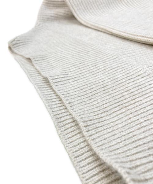 mystrade（マイストラーダ）mystrade (マイストラーダ) ベロアリボンオフショルニット ベージュ サイズ:38の古着・服飾アイテム