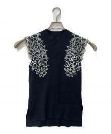 Mystrada（マイストラーダ）の古着「エンブロイダリーニット」｜ブラック