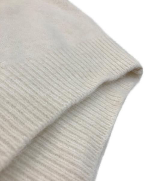 Rouge vif（ルージュヴィフ）Rouge vif (ルージュヴィフ) フォックスウールVネックラウンドヘムニットプルオーバー アイボリー サイズ:サイズ表記無しの古着・服飾アイテム