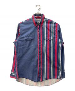 中古・古着通販】RRL (ダブルアールエル) バンドカラーシャツ スカイ