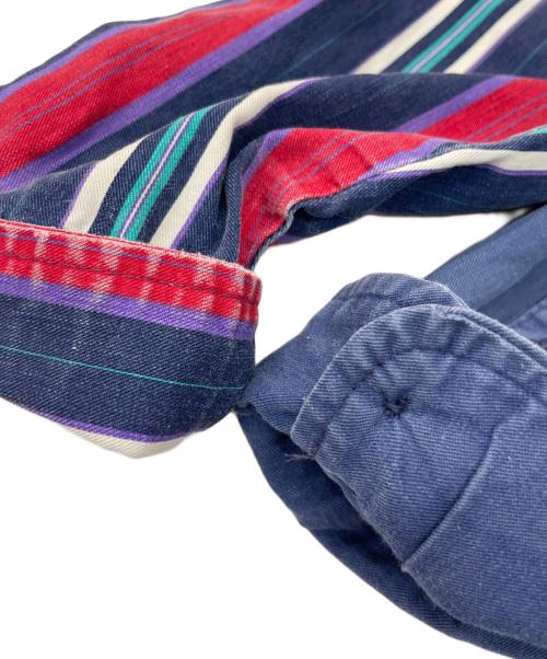 Wrangler（ラングラー）Wrangler (ラングラー) 古着ストライプシャツ インディゴ サイズ:XLの古着・服飾アイテム