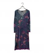 ETROエトロ）の古着「ウール総柄ワンピース」｜グリーン