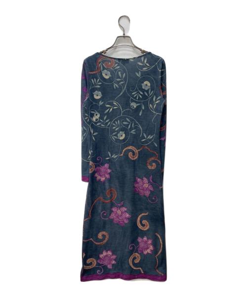 ETRO（エトロ）ETRO (エトロ) ウール総柄ワンピース グリーン サイズ:42の古着・服飾アイテム