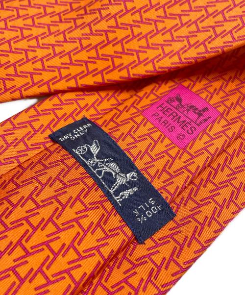 HERMES（エルメス）HERMES (エルメス) ネクタイ オレンジ サイズ:サイズ表記無しの古着・服飾アイテム