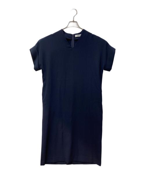 E by eclat（イーバイエクラ）E by eclat (イーバイエクラ) 【とろみ】コクーンワンピース ブラック サイズ:38(09)の古着・服飾アイテム