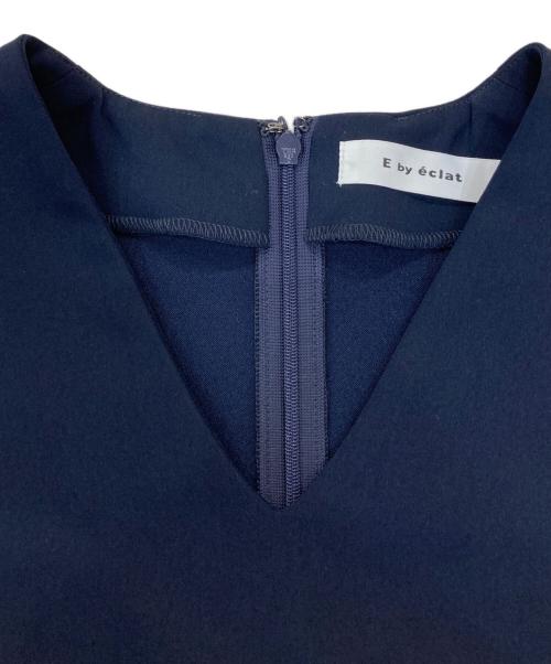 E by eclat（イーバイエクラ）E by eclat (イーバイエクラ) 【とろみ】コクーンワンピース ブラック サイズ:38(09)の古着・服飾アイテム