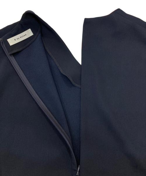 E by eclat（イーバイエクラ）E by eclat (イーバイエクラ) 【とろみ】コクーンワンピース ブラック サイズ:38(09)の古着・服飾アイテム