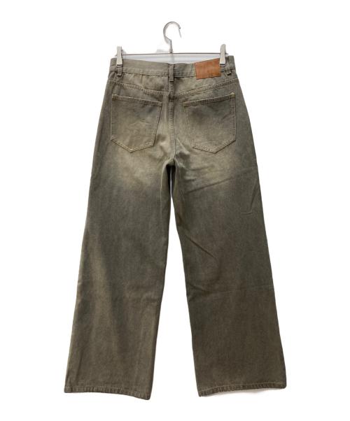 BELVET（ベルベット）BELVET (BELVET) WASHED BUTTON-FLY FLARE DENIM グレー サイズ:Mの古着・服飾アイテム