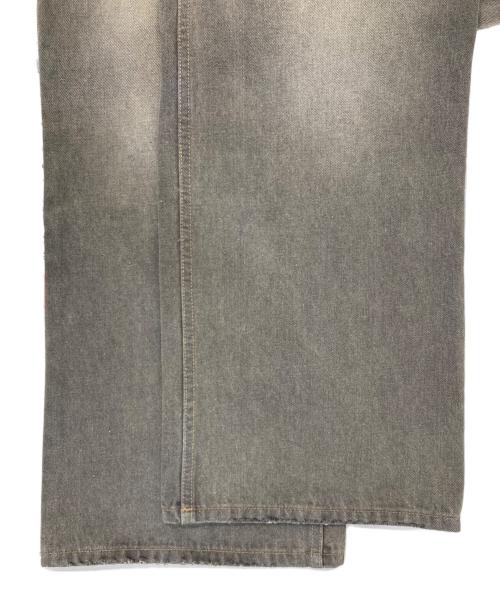 BELVET（ベルベット）BELVET (BELVET) WASHED BUTTON-FLY FLARE DENIM グレー サイズ:Mの古着・服飾アイテム