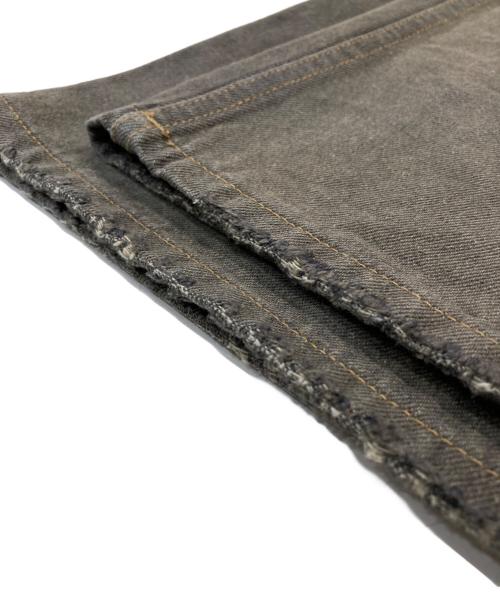 BELVET（ベルベット）BELVET (BELVET) WASHED BUTTON-FLY FLARE DENIM グレー サイズ:Mの古着・服飾アイテム