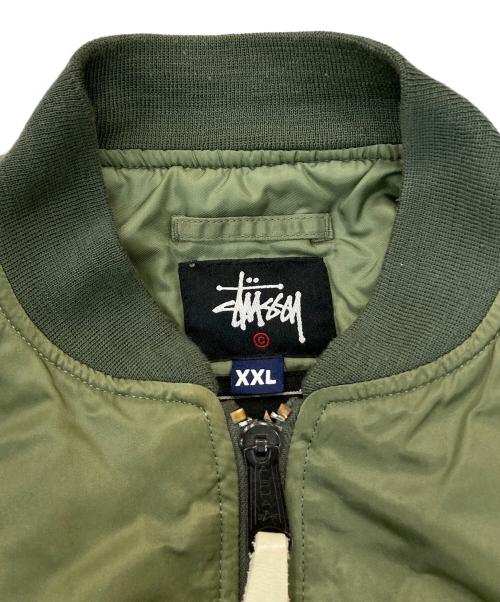 stussy（ステューシー）stussy (ステューシー) ALPHA (アルファ) FRAGMENT DESIGN (フラグメントデザイン) フライトジャケット カーキ サイズ:XXLの古着・服飾アイテム